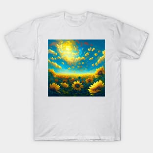 Sunflower in sky T-Shirt